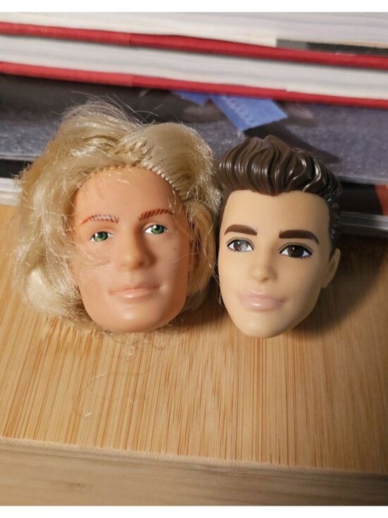 Hasbro Other - Hasbro Vintage Rob Rio Blonde & Ken Doll Brown Hair Fashion Doll Head Lot of 2